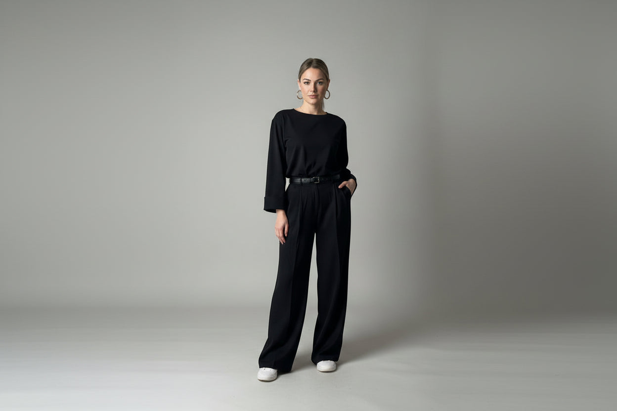 Pantalone strutturato black