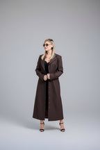 Cappotto lungo coffee