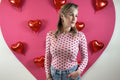 Top in maglia sottile cuori