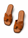 Sandali cuoio slide