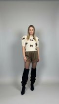 Shorts raso e pizzo