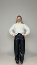 Pantaloni in pelle nero