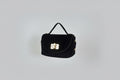 Mini bag nera in camoscio