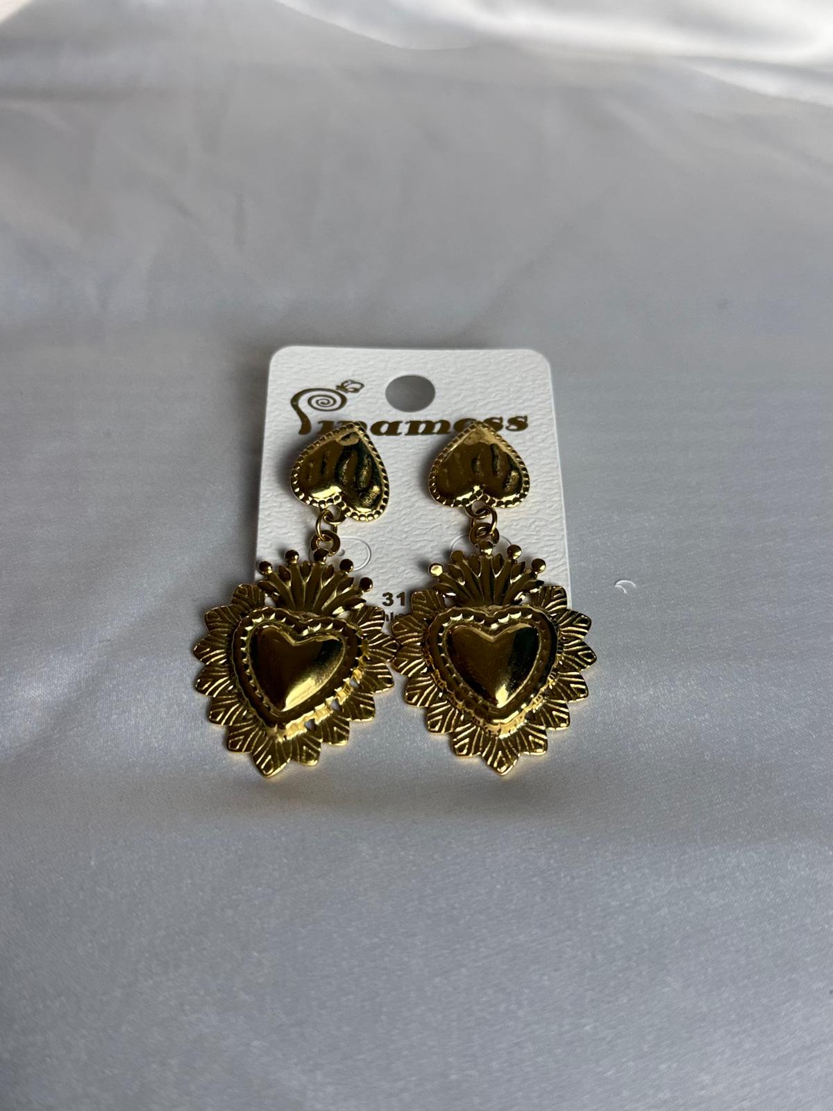 Orecchini cuore sacro