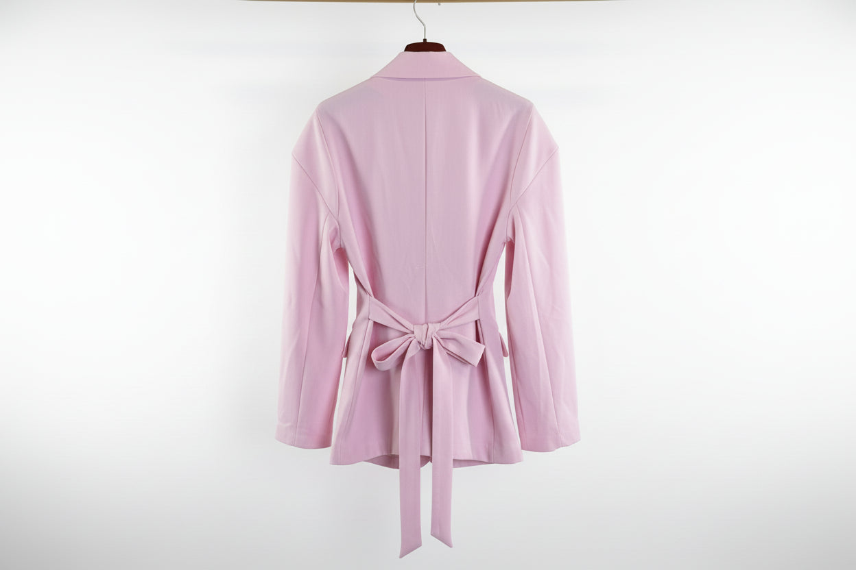 Blazer doppio petto spalline nero